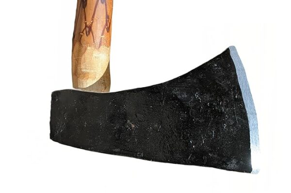 2 KG Handmade Axe with Wooden Handle Kulhadi for Tree Cutting Gardening and Agricultural Tool Made with High Carbon Steel - Image 3
