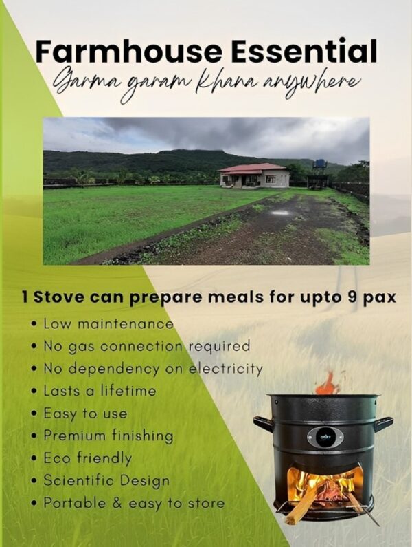 Maruti Less Smoke wood stove for Home & Outdoor camping Cooking - Biomass Stove Smokeless - Desi iron chulha for wood cooking Cookstove - Image 3